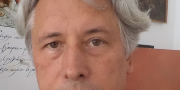 Vlagyimir Szorokin (RU) and Jankovics Marcell talk